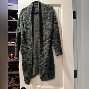 Fate camo oversized long cardigan
